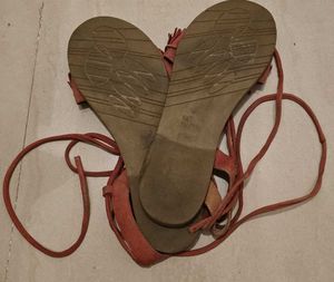 Pink Flat Sandal With Knot Style For Women