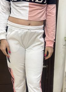 Stylish White Track Pants
