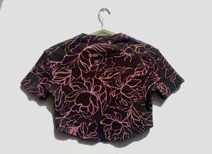 Floral Print Cropped Tee