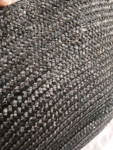 Black Woven Tote Bag