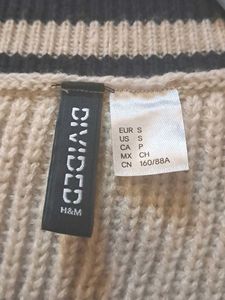 [Beige] H&amp;M Cropped Sweater Vest