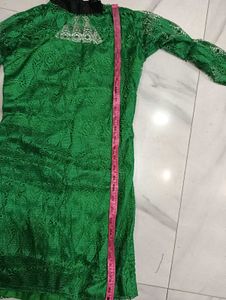 Green Lace Kurta