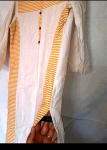 Yellow &amp; White Kurti