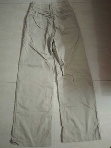 Beige Wide Leg Pants