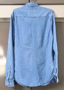 Light Wash Denim Button-Down Shirt