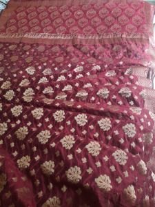 Grand Cotten silk saree with blouse Wedding Wear