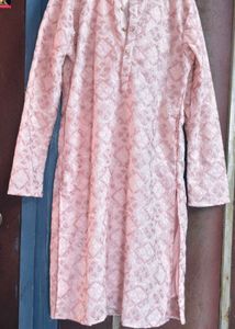 Pink Embroidered Kurta
