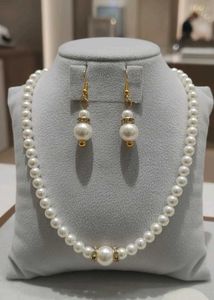 Pearl Necklace & Earring Set
