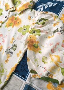 Pretty Flowers Print Shirt Style Cream Colour Top