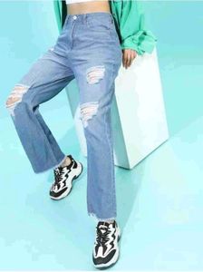 Blue Wide Leg Jeans