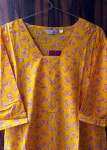 Sunshine Bloom Yellow Floral Kurti