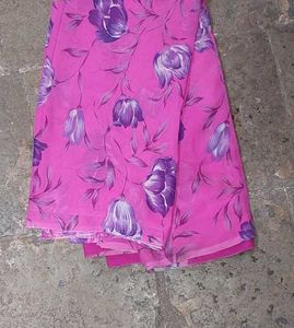 Floral Pink Saree