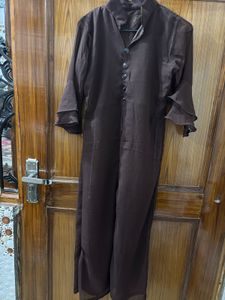 Coffee brown long dress