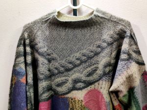 IMPORTED MEN&#39;S vintage cable knit sweater