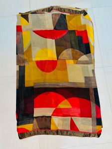 Colorful Block Print Saree