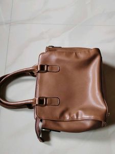 Brown Structured Satchel