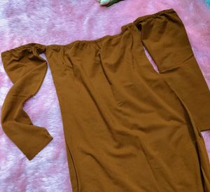 Brown Bodycon Mini Dress