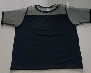 Black T Shirt Round Neck Short Sleeve❤️✨️+Freebies