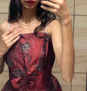 Red Flower Party Dress 🌹