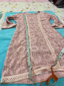 Pink Floral Lace Dress