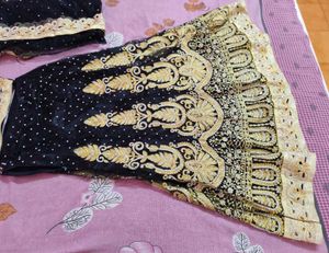 Elegant Black Gold Lehenga