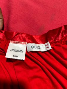 QUIZ Red Halter Wrap Top