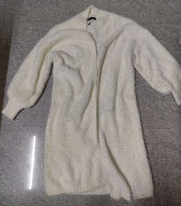 Fluffy Knit Cardigan long length