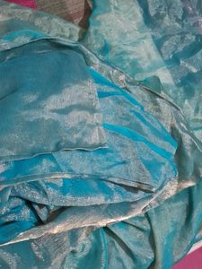 Elegant Blue  chiffon Saree