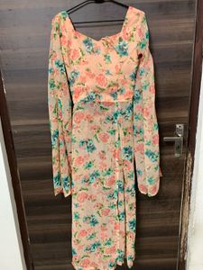 Floral Chiffon Maxi Dress
