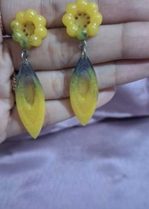 Floral Drop Earrings | Handmade Resin stud earring