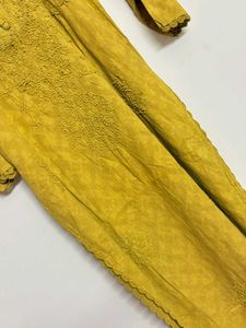 Embroidered Olive green  Chikankari Kurti