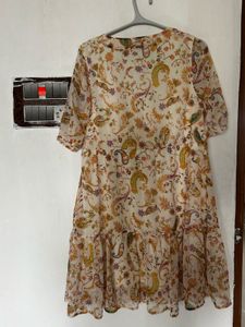 Paisley Print Ruffle Dress