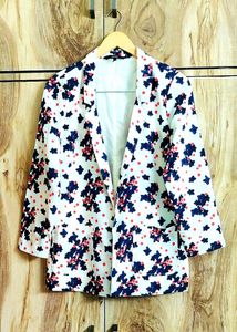 Floral Print Blazer Size-36
