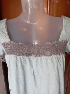 Cute Lace Trim Top