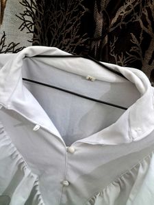Korean White Ruffle Shirt