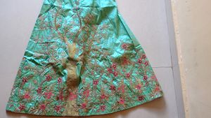 28 Green Silk Lehanga Choli