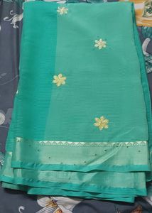Beautiful Green Saree With Blouse