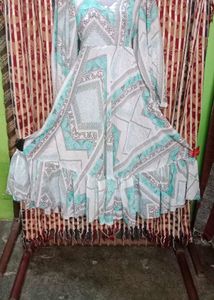 Long flare maxi dress