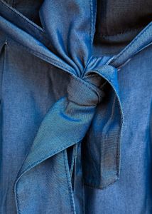 Chambray Denim Blue Culottes With Matching  Sash