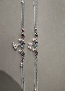 Gota chandi peacock dezine anklet