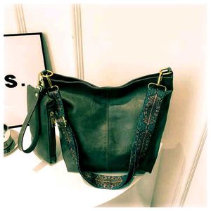 Grey Handbag with Colorful Strap