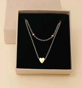 Gold Heart Layered Necklace