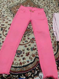 Pink and orange  Jeans