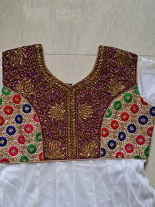 White anarkali suit set🌻