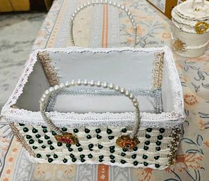 Decorated Rope Basket Only 1 Piece
