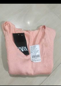 Peach V-Neck Top