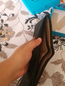 Black Burry Genuine Leather Wallet For Men