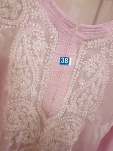ChikanKari Baby Pink Kurta