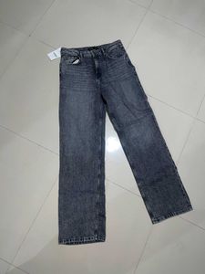 Vintage Black Straight-Leg Denim Jeans