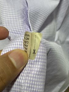 Massimo Dutti Formal Lavender Cotton Shirt